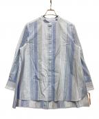 Leilian WHITE LABELレリアン ホワイトレーベル）の古着「長袖ブラウス」｜ブルー
