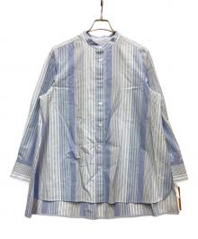 Leilian WHITE LABEL（レリアン ホワイトレーベル）の古着「長袖ブラウス」｜ブルー