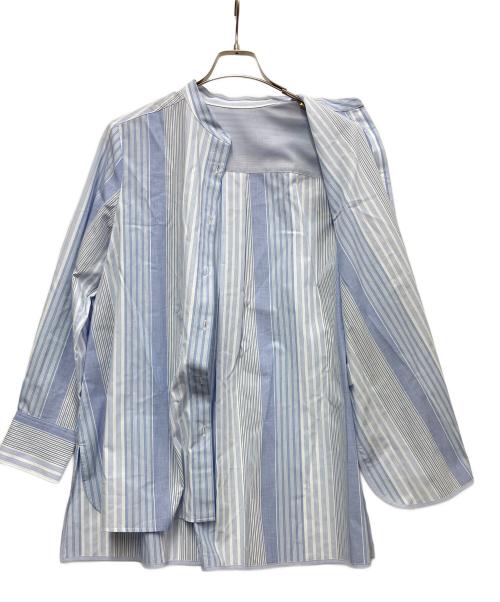 Leilian WHITE LABEL（レリアン ホワイトレーベル）LEILIAN WHITE LABEL (レリアン ホワイトレーベル) 長袖ブラウス ブルー サイズ:11の古着・服飾アイテム