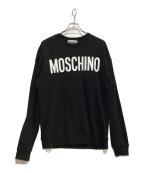 MOSCHINOモスキーノ）の古着「モスキーノ ロゴ スウェットシャツ」｜ブラック