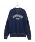 DSQUARED2（ディースクエアード）の古着「ユーズドエフェクト クールフィット スウェットシャツ」｜ネイビー