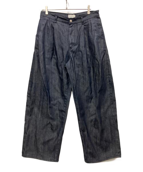 STILL BY HAND（スティルバイハンド）STILL BY HAND (スティルバイハンド) Deep Tuck Wide Denim Pants インディゴ サイズ:48の古着・服飾アイテム