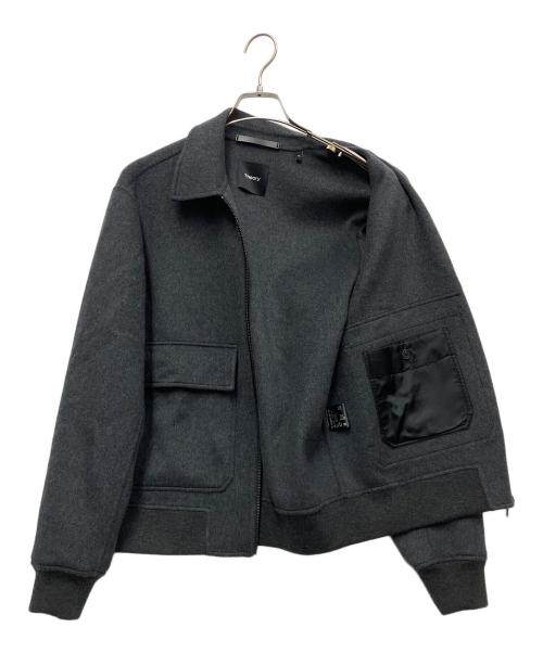 theory（セオリー）theory (セオリー) ウールカシミヤリブブルゾン グレー サイズ:XSの古着・服飾アイテム
