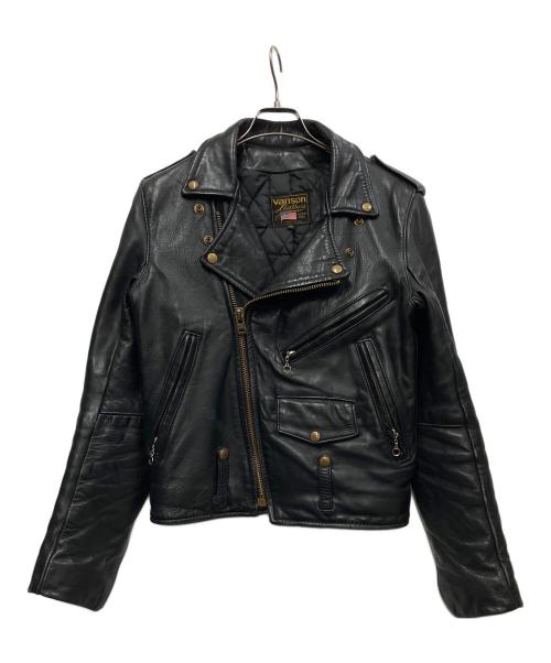 VANSON（バンソン）VANSON (バンソン) レザーライダースジャケット ブラック サイズ:Ｓの古着・服飾アイテム