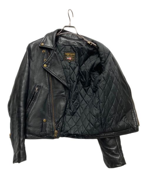 VANSON（バンソン）VANSON (バンソン) レザーライダースジャケット ブラック サイズ:Ｓの古着・服飾アイテム