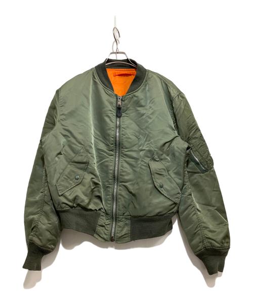 ALPHA INDUSTRIES（アルファインダストリーズ）ALPHA INDUSTRIES (アルファインダストリーズ) MA-1フライトジャケット オリーブ サイズ:Lの古着・服飾アイテム