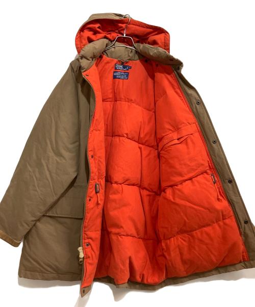 POLO RALPH LAUREN（ポロ・ラルフローレン）POLO RALPH LAUREN (ポロ・ラルフローレン) ダウンジャケット ベージュ×オレンジ サイズ:Lの古着・服飾アイテム