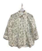 MACKINTOSH LONDONマッキントッシュ ロンドン）の古着「長袖ブラウス」｜アイボリー×グレー