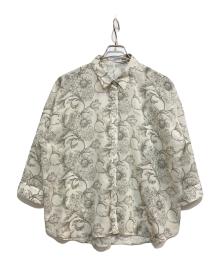 MACKINTOSH LONDON（マッキントッシュ ロンドン）の古着「長袖ブラウス」｜アイボリー×グレー