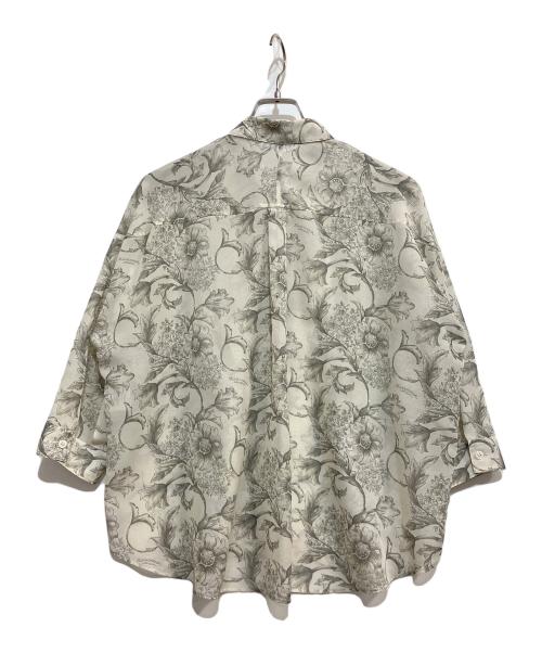 MACKINTOSH LONDON（マッキントッシュ ロンドン）MACKINTOSH LONDON (マッキントッシュ ロンドン) 長袖ブラウス アイボリー×グレー サイズ:38の古着・服飾アイテム