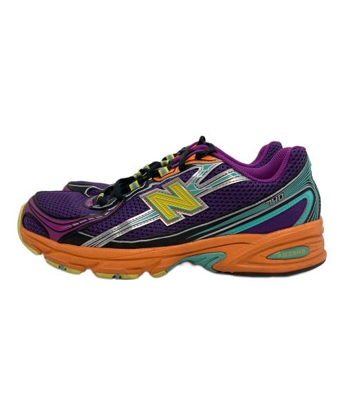 NEW BALANCE（ニューバランス）NEW BALANCE (ニューバランス) ローカットスニーカー パープル×オレンジ サイズ:27の古着・服飾アイテム