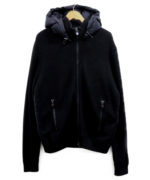MONCLER（モンクレール）MONCLER (モンクレール) ジップアップダウンパーカー ブラック サイズ:XLの古着・服飾アイテム