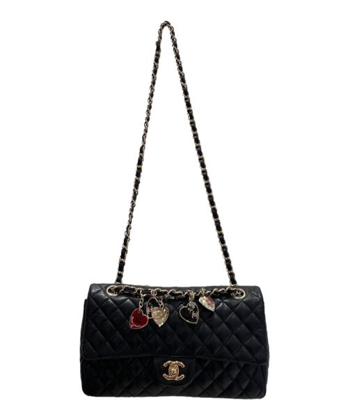 CHANEL（シャネル）CHANEL (シャネル) バレンタイン限定シングルフラップマトラッセ ブラック サイズ:25の古着・服飾アイテム