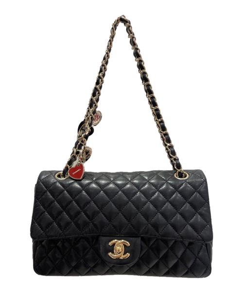 CHANEL（シャネル）CHANEL (シャネル) バレンタイン限定シングルフラップマトラッセ ブラック サイズ:25の古着・服飾アイテム