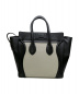 CELINE (セリーヌ) ハンドバッグ アイボリー×ブラック ラゲージミニショッパー 0162：79800円