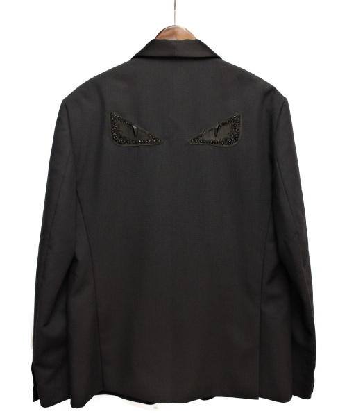 FENDI（フェンディ）FENDI (フェンディ) モンスターパッチジャケット ブラック サイズ:54の古着・服飾アイテム