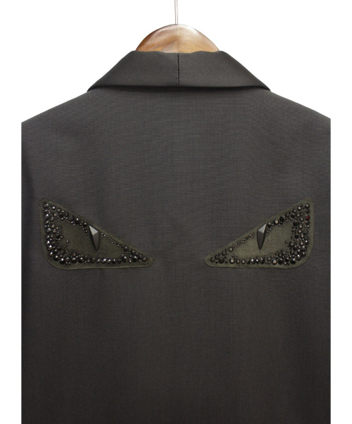 FENDI（フェンディ）FENDI (フェンディ) モンスターパッチジャケット ブラック サイズ:54の古着・服飾アイテム