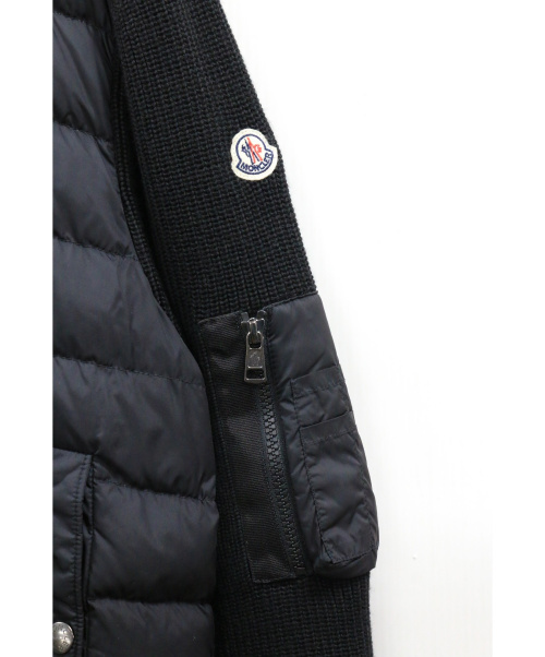 MONCLER（モンクレール）MONCLER (モンクレール) マグリオントリコットカーディガンダウンジャケット ブラック サイズ:XXXLの古着・服飾アイテム