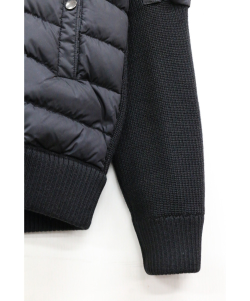 MONCLER（モンクレール）MONCLER (モンクレール) マグリオントリコットカーディガンダウンジャケット ブラック サイズ:XXXLの古着・服飾アイテム