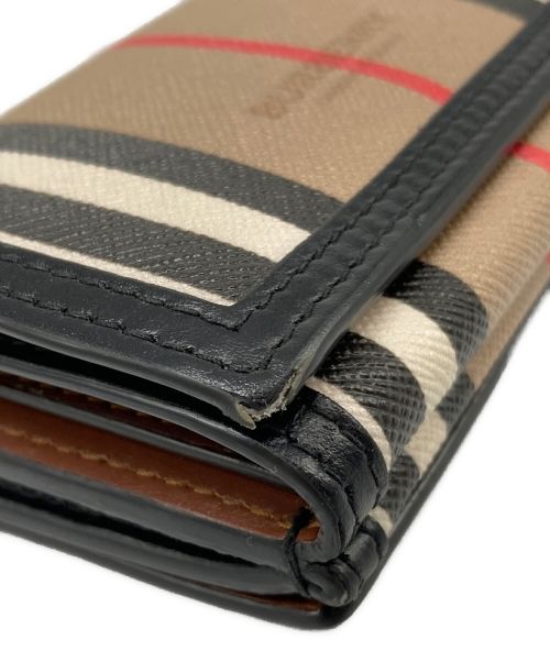 BURBERRY LONDON（バーバリーロンドン）BURBERRY LONDON (バーバリー ロンドン) 3つ折り財布 ベージュ×ブラックの古着・服飾アイテム