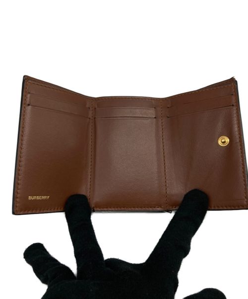 BURBERRY LONDON（バーバリーロンドン）BURBERRY LONDON (バーバリー ロンドン) 3つ折り財布 ベージュ×ブラックの古着・服飾アイテム