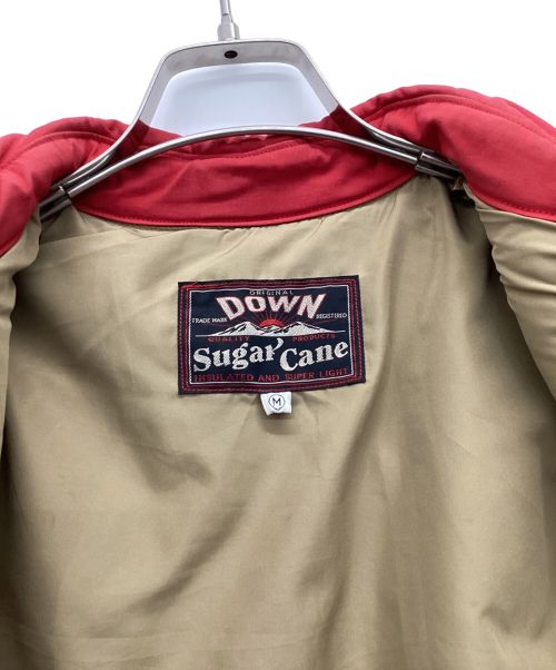 SUGAR CANE（シュガーケーン）SUGAR CANE (シュガーケーン) COTTON NYLON LEATHER YORK DOWN JACKET レッド サイズ:Mの古着・服飾アイテム