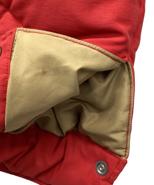 SUGAR CANE（シュガーケーン）SUGAR CANE (シュガーケーン) COTTON NYLON LEATHER YORK DOWN JACKET レッド サイズ:Mの古着・服飾アイテム