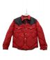 SUGAR CANE（シュガーケーン）の古着「COTTON NYLON LEATHER YORK DOWN JACKET」｜レッド