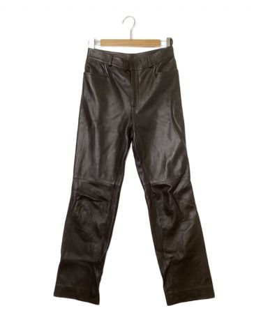 GUCCI 革ブラウンパンツ 38 GUCCI 革ブラウンパンツ 38 GUCCI 革ブラウンパンツ 38