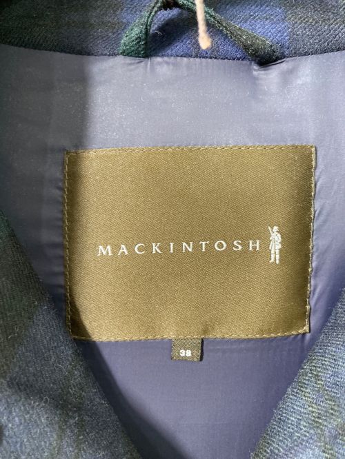 MACKINTOSH（マッキントッシュ）MACKINTOSH (マッキントッシュ) ウールダウンコート ネイビー×グリーン サイズ:38の古着・服飾アイテム