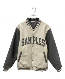 SAMPLES（サンプルズ）の古着「袖革スタジャン」｜グレー×ホワイト