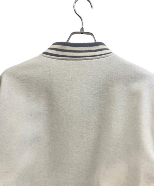 SAMPLES（サンプルズ）SAMPLES (サンプルズ) 袖革スタジャン グレー×ホワイト サイズ:Lの古着・服飾アイテム