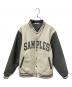 SAMPLES（サンプルズ）の古着「袖革スタジャン」｜グレー×ホワイト