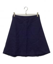 Salvatore Ferragamo（サルヴァトーレ フェラガモ）の古着「バックタックスカート」｜ネイビー