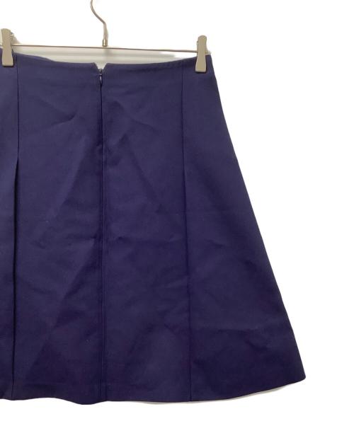 Salvatore Ferragamo（サルヴァトーレ フェラガモ）Salvatore Ferragamo (サルヴァトーレ フェラガモ) バックタックスカート ネイビー サイズ:40の古着・服飾アイテム