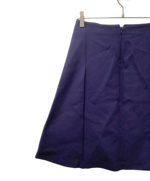 Salvatore Ferragamo（サルヴァトーレ フェラガモ）Salvatore Ferragamo (サルヴァトーレ フェラガモ) バックタックスカート ネイビー サイズ:40の古着・服飾アイテム