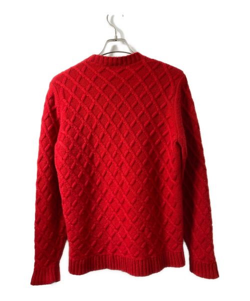 dunhill（ダンヒル）dunhill (ダンヒル) カシミヤ100%アランニット レッド サイズ:Mの古着・服飾アイテム