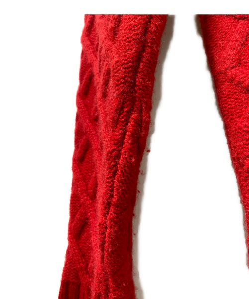 dunhill（ダンヒル）dunhill (ダンヒル) カシミヤ100%アランニット レッド サイズ:Mの古着・服飾アイテム