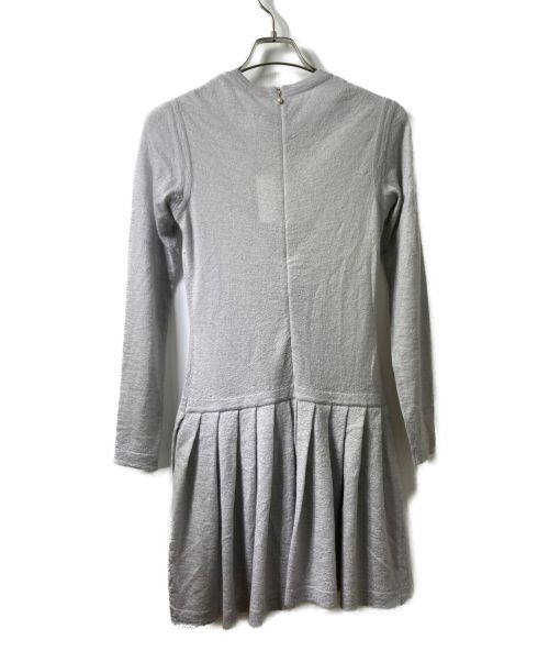CHANEL（シャネル）CHANEL (シャネル) カシミヤ混パールワンピース グレー サイズ:36の古着・服飾アイテム