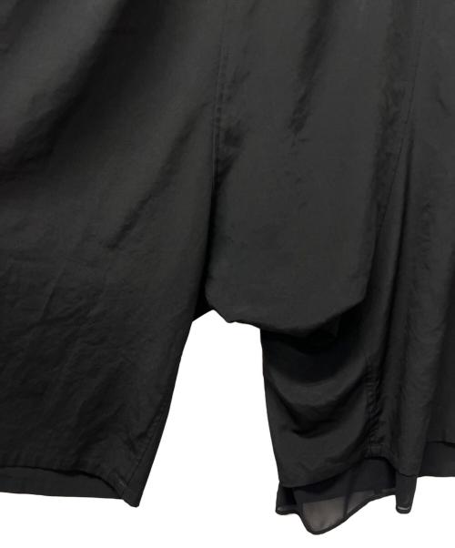 Y's（ワイズ）Y's (ワイズ) TRIACETATE POLYESTER de CHINE ASYMMETRY PANTS ブラック サイズ:３の古着・服飾アイテム