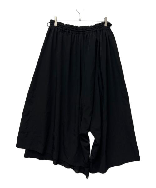 Y's（ワイズ）Y's (ワイズ) TRIACETATE POLYESTER de CHINE ASYMMETRY PANTS ブラック サイズ:３の古着・服飾アイテム