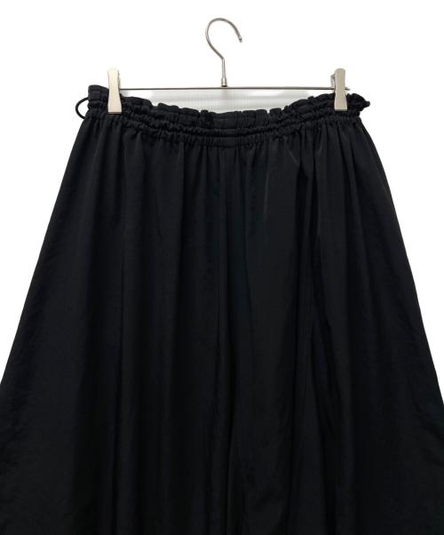 Y's（ワイズ）Y's (ワイズ) TRIACETATE POLYESTER de CHINE ASYMMETRY PANTS ブラック サイズ:３の古着・服飾アイテム