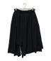 Y's（ワイズ）の古着「TRIACETATE POLYESTER de CHINE ASYMMETRY PANTS」｜ブラック