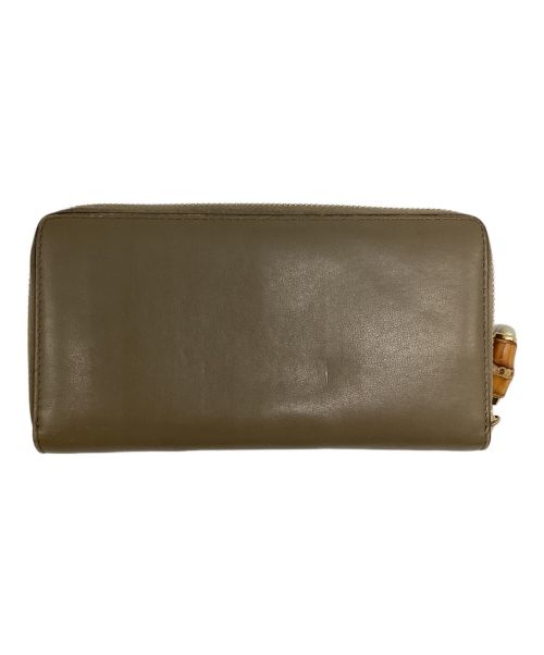 GUCCI（グッチ）GUCCI (グッチ) レザーバンブー長財布 ベージュの古着・服飾アイテム