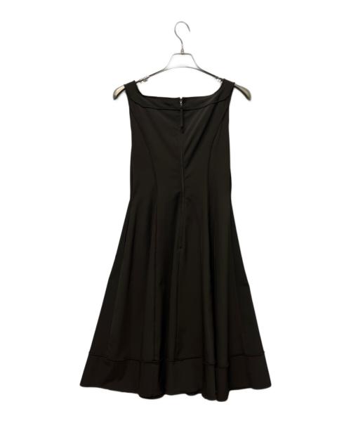 FOXEY NEWYORK（フォクシーニューヨーク）FOXEY NEWYORK (フォクシーニューヨーク) ノースリーブワンピース ブラウン サイズ:サイズ表記なしの古着・服飾アイテム