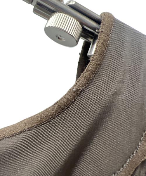 FOXEY NEWYORK（フォクシーニューヨーク）FOXEY NEWYORK (フォクシーニューヨーク) ノースリーブワンピース ブラウン サイズ:サイズ表記なしの古着・服飾アイテム