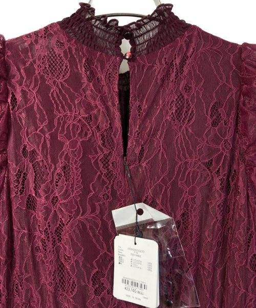 LADYMADE（レディメイド）LADYMADE (レディメイド) フロントギャザーレースドッキングドレス レッド サイズ:FREE 未使用品の古着・服飾アイテム