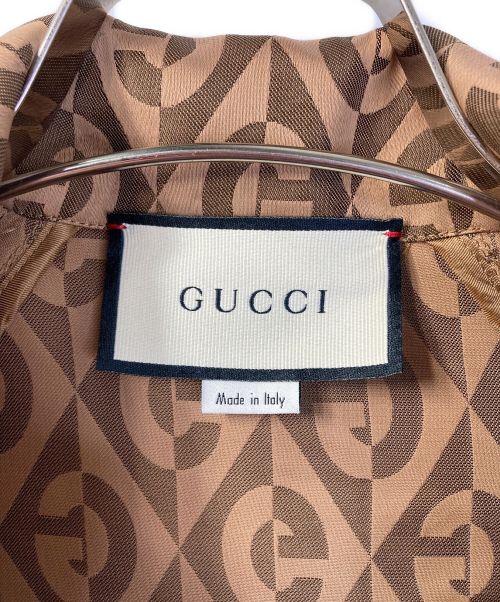 GUCCI（グッチ）GUCCI (グッチ) Oversize G Rhombus Zip Jacket ブラウン サイズ:Mの古着・服飾アイテム