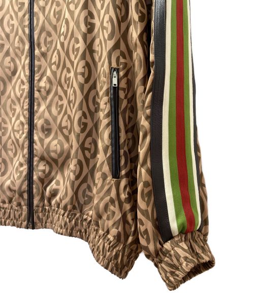 GUCCI（グッチ）GUCCI (グッチ) Oversize G Rhombus Zip Jacket ブラウン サイズ:Mの古着・服飾アイテム