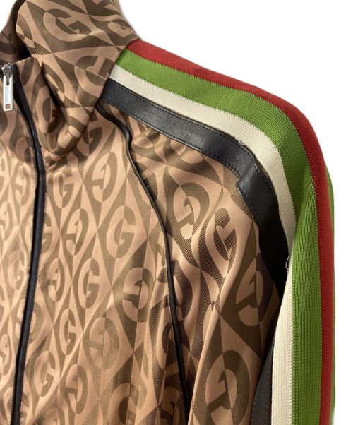 GUCCI（グッチ）GUCCI (グッチ) Oversize G Rhombus Zip Jacket ブラウン サイズ:Mの古着・服飾アイテム